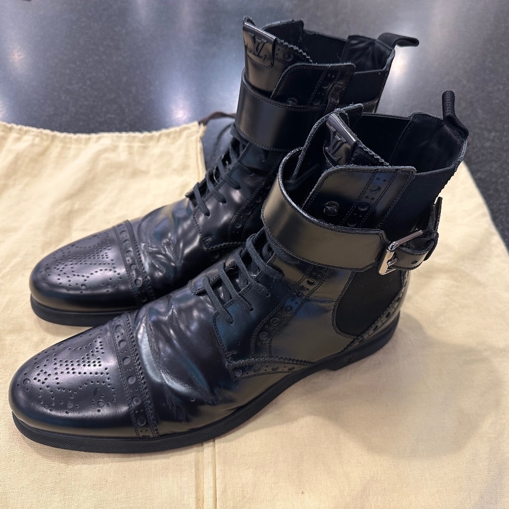 Louis Vuitton "Technical" Brogue Boots (Size UK10 / US 11)